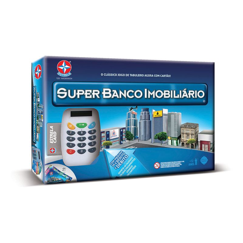 SUPER BANCO IMOBILIARIO TABULEIRO C/ MAQUINA CARTÃO FAMILIA - Lepetiti  Brinquedos