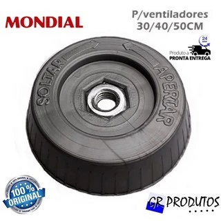 Botão Mondial Trava Porca Calota Da Hélice Ventilador Polishop 30/40/50cm PRATA