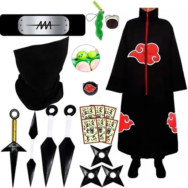 AKATSUKIJAPAN　セット Roupa Naruto Akatsuki Kit Bandana Zetsu Com Chaveiro Pop It