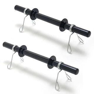 02 Barras Ocas Halteres 40 Cm Com Presilhas Academia