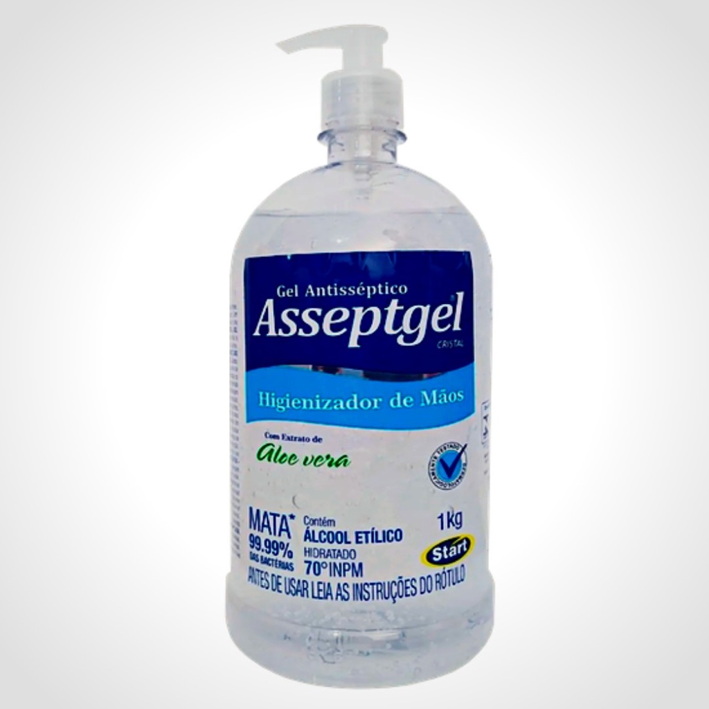 Gel Antisséptico Asseptgel 1kg Start Química Aloe Vera Cristal