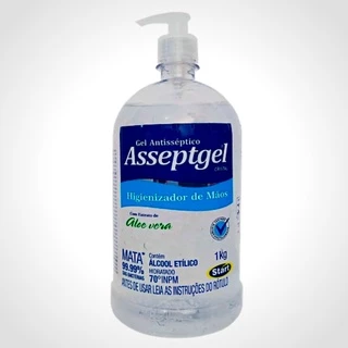 Gel Antisséptico Asseptgel 1kg Start Química Aloe Vera Cristal