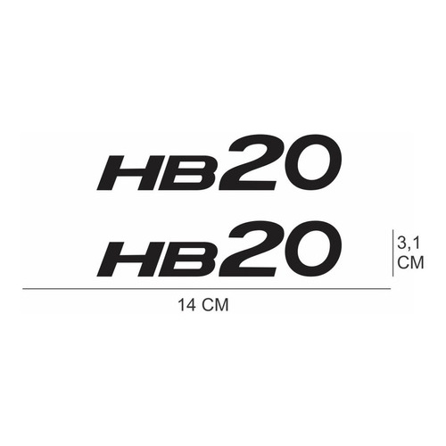 Par De Adesivo Emblema Hyundai Hb20 20 Opções De Cores