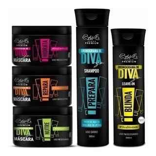 Kit Cronograma Capilar De Diva 5 Produtos Belkit