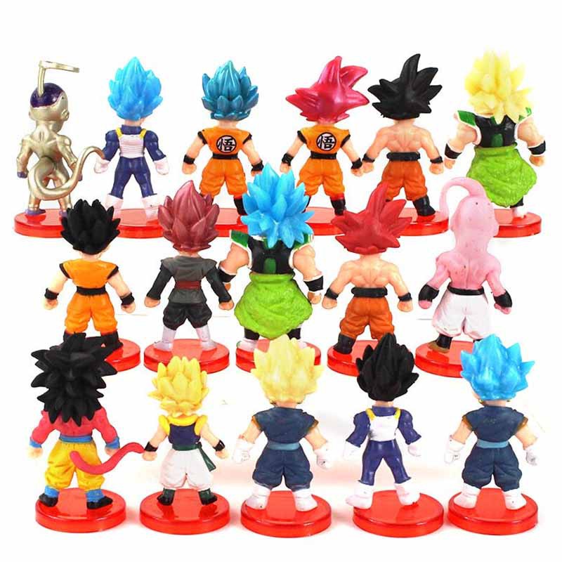 21pcs/Set 6-8cm Bola De Dragão Z DBZ Super Saiyan Son Goku Frieza