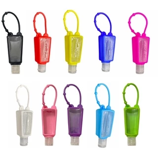 Frasco para Álcool Gel com Suporte De Silicone Bolsa Mochila Viagem