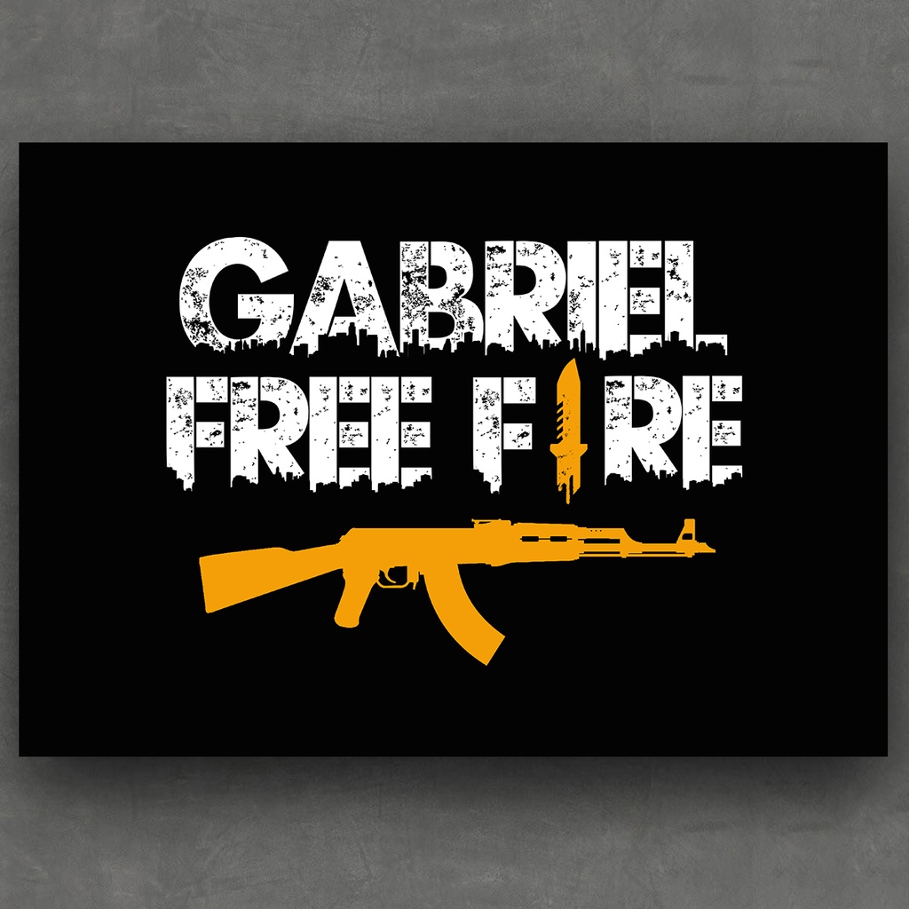 Free Fire Personalizado Nome Gamer Geek Placa Decorativa 30x42cm Mdf Shopee Brasil