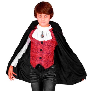 Fantasia Vampiro Drácula Halloween Infantil Traje Luxuoso Para
