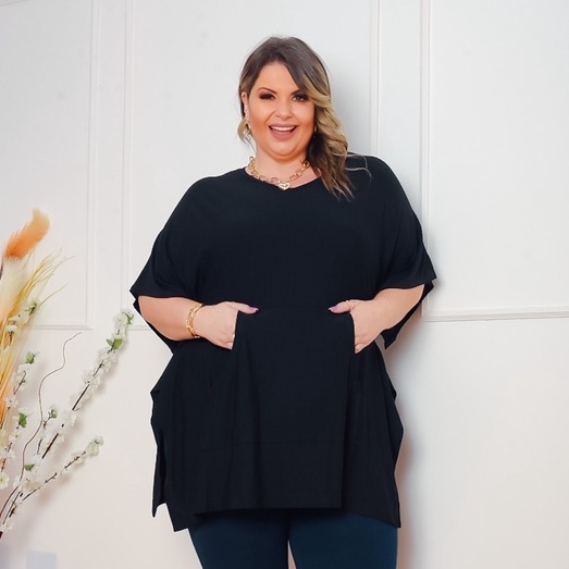 Blusa feminina Básica Plus Size - Loja Lafa Moda Plus - Compre Moda  Femininas Plus Sizes