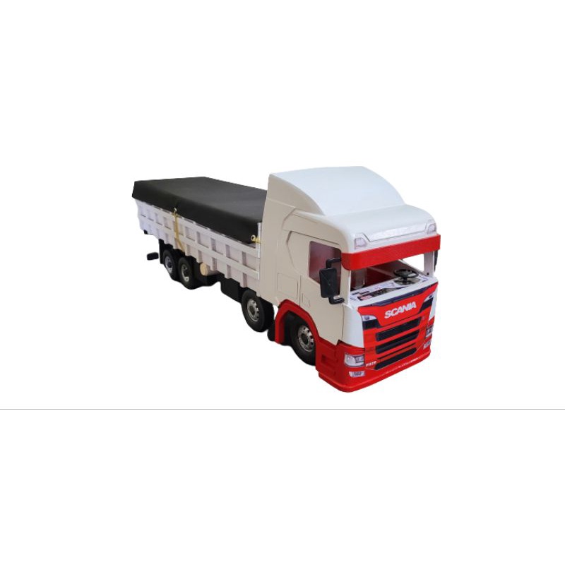 Caminhão Bitruck Scânia P310 Carroceria em Madeira MDF Miniatura