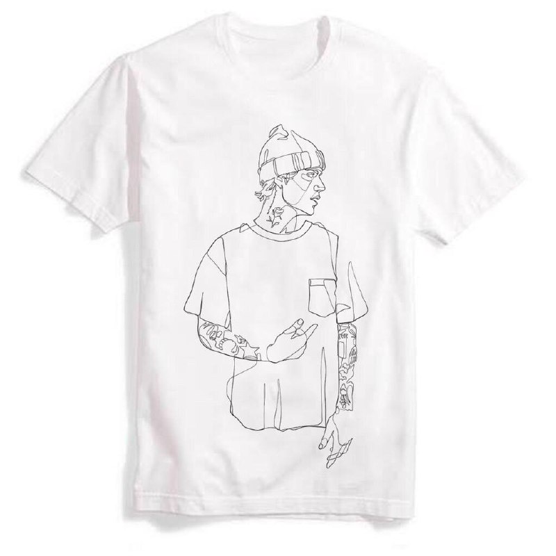 Camiseta 100% Algodão Justin Bieber Drew música JB Emoji Believe