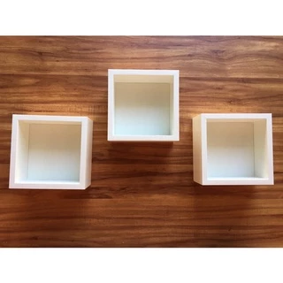 Kit Trio De Nichos 30x30x15cm Com Fundo Mdf Brancotx 15mm
