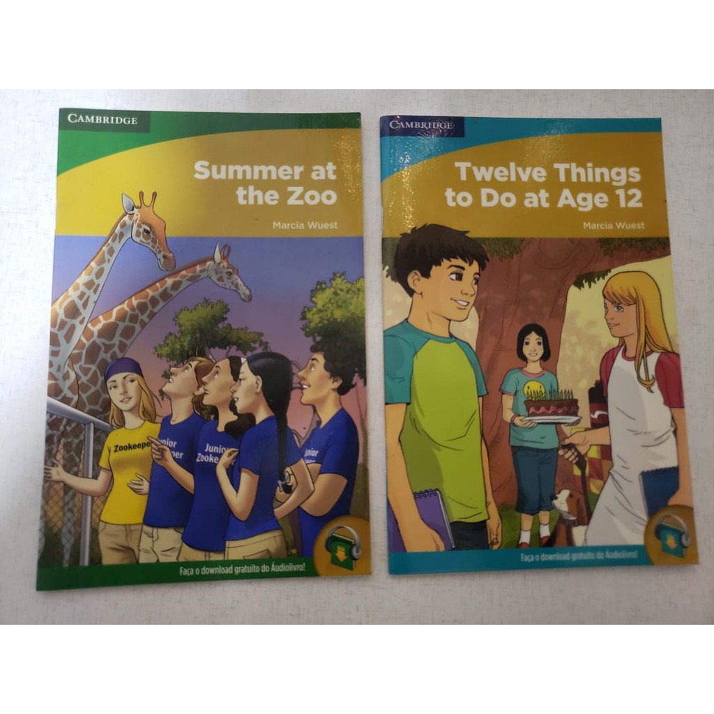 Livros "Twelve things to do at age 12" + "Summer at the zoo" Marcia