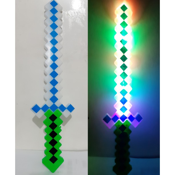 Espadinha do Minecraft com Som Luz e Sensor de Movimento - M&J