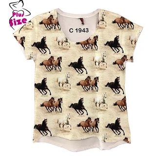 Blusa Feminina Rebanho Country Animais Cavalos C1943