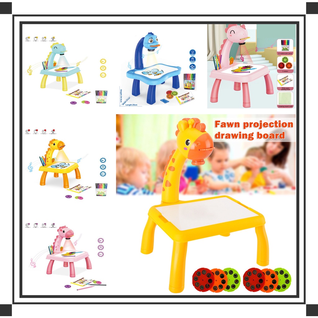Projetor de brinquedos infantil menina de desenho brinquedos educativos  para crianças Mesa de pintura Mesa multifuncional Escrita Artes Crafts  Projeção educacional brinquedos menino de desenho de máquina jogos educativ  - AliExpress
