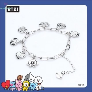 KPOP BTS Bracelet BT21 Versão Coreana Cartoon Alloy