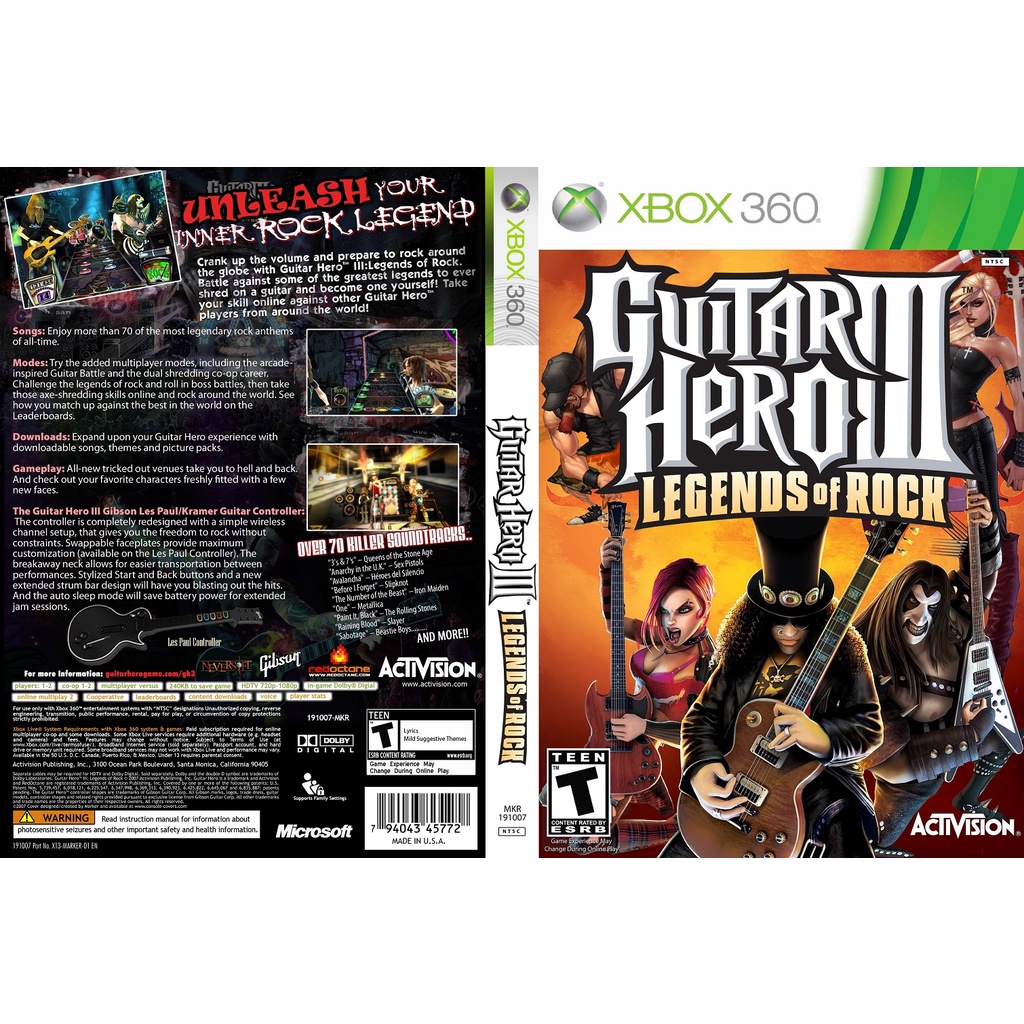 Guitar Hero III: Legends of Rock - Xbox 360