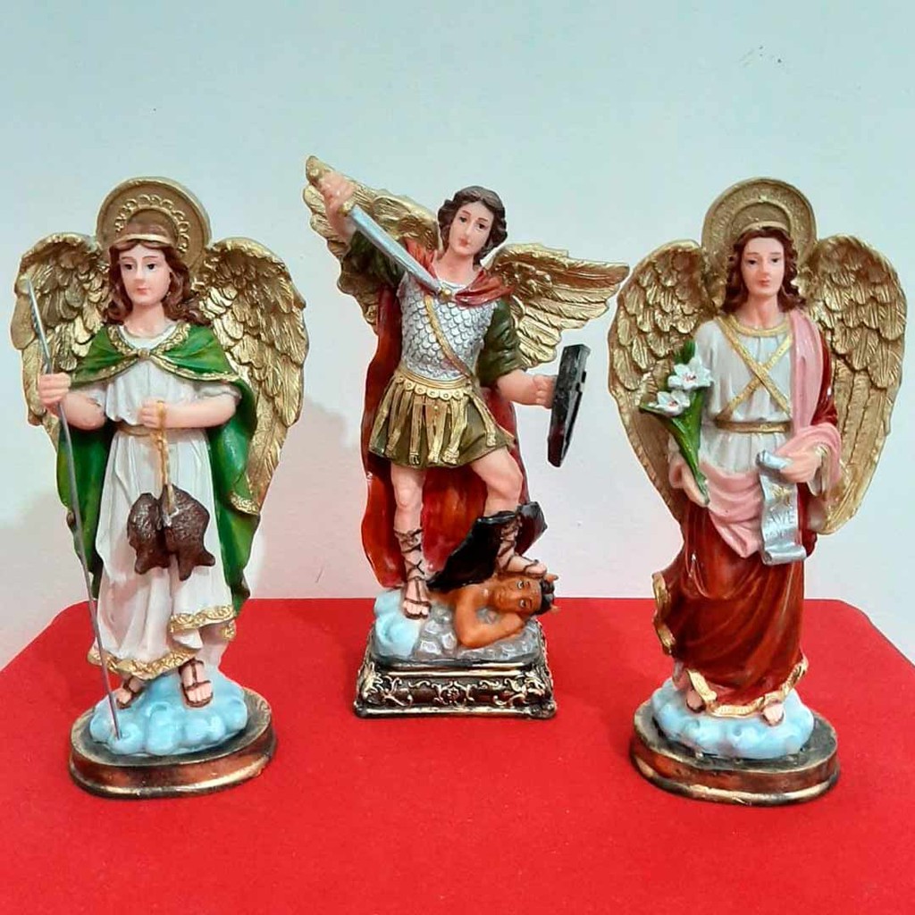 3 Imagens de Arcanjos São Miguel, São Rafael e São Gabriel em Resina ...