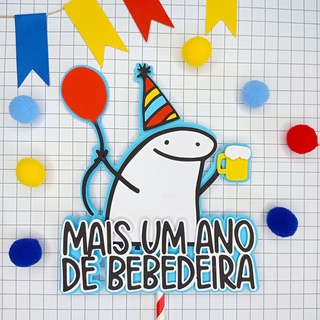 Topo De Bolo Flork Meme Bento Cake Topper Desculpa meu jeito em Promoção na  Americanas