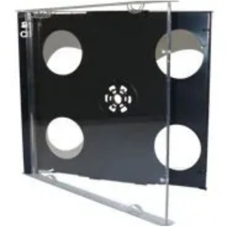 Capa para CD Duplo PAC com 6 unidades (Fundo preto) nova!!!