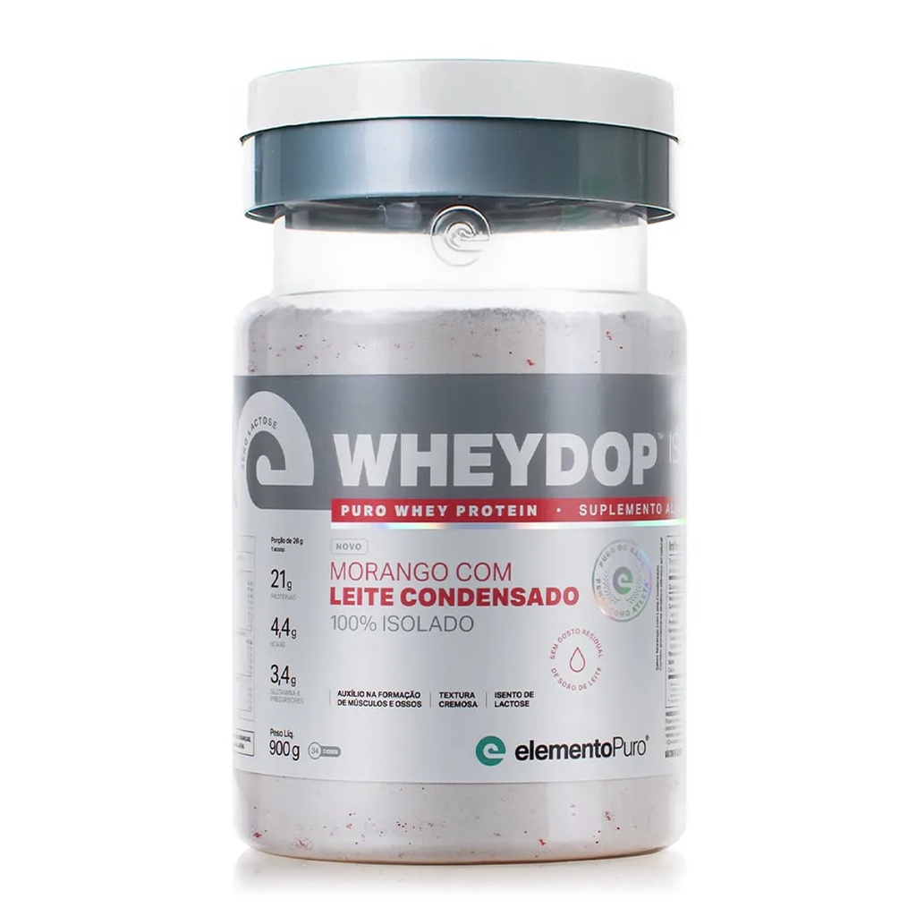 Wheydop ISO 900g – Elemento Puro – Whey Protein Isolado
