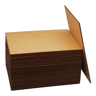 Kit com 15 Chapas de MDF tamanho A5 14,8x21cm Corte Computadorizado Chapa para Adesivo, Chapa para Sublimação Placa de Mdf Plaquinha