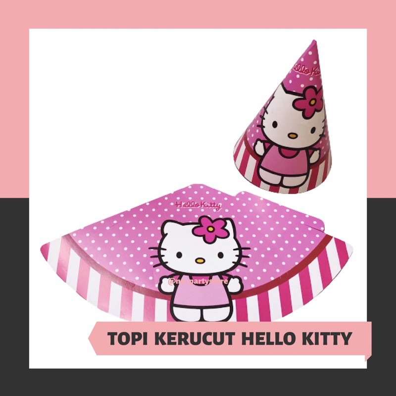 Chapéu Hello Kitty Cone Aniversário | Shopee Brasil