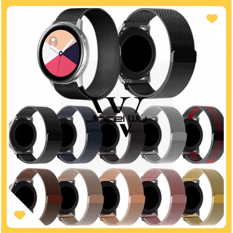 20 mm/22 mm Pulseira Milanese metal Para relogio Samsung Galaxy Watch3/watch4 classic/active2/Gear S2 classic/Gear sport;HUAWEI;AMAZFIT bip GTS2 mini;GARMIN;haylou