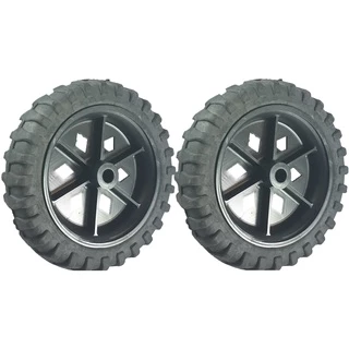 Conjunto 2 Rodas em PP 514 Pneu em Composto Plastico Furo Passante 1/2" - PPC514F12