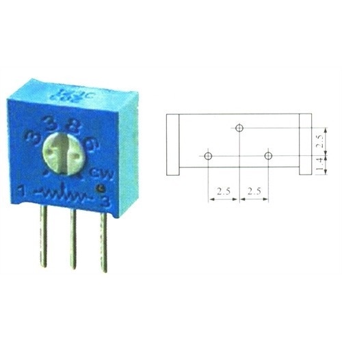 Kit 50 Peças - Trimpot 3386h 50k (503) Vertical 1 Volta | Shopee Brasil