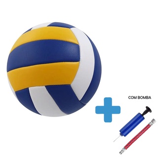 KIT Bola de Vôlei Tamanho Padrão + Bomba Manual com Bico