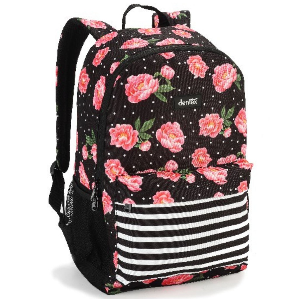 Mochila Feminina Grande Resistente Floral de Costas