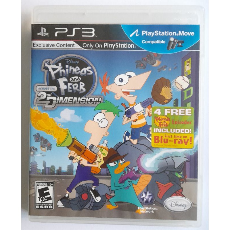 Phineas and Ferb Across the 2nd Dimension - Jogo Original de PS3 (Game  Infantil) - Disco Híbrido com 4 Episódios do Desenho Animado