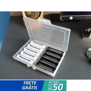 Case Estojo para 10 pilhas AA ou 14 pilhas AAA Organizador