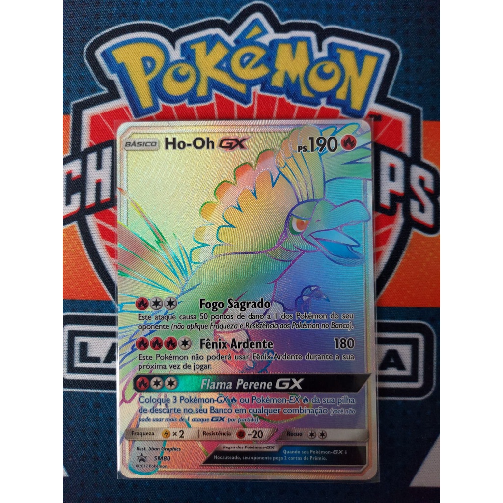 Carta Pokemon Ho-Oh GX Português 21/147 ou SM80 Original Copag