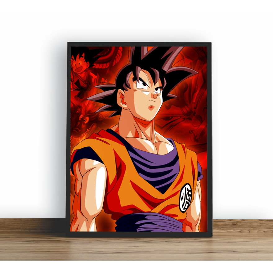 Quadro Dragon Ball Goku Criança - MDF