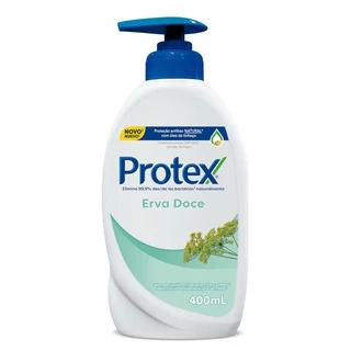 Sabonete Líquido Antibacteriano Protex Erva Doce 400ml em Oferta na Shopee