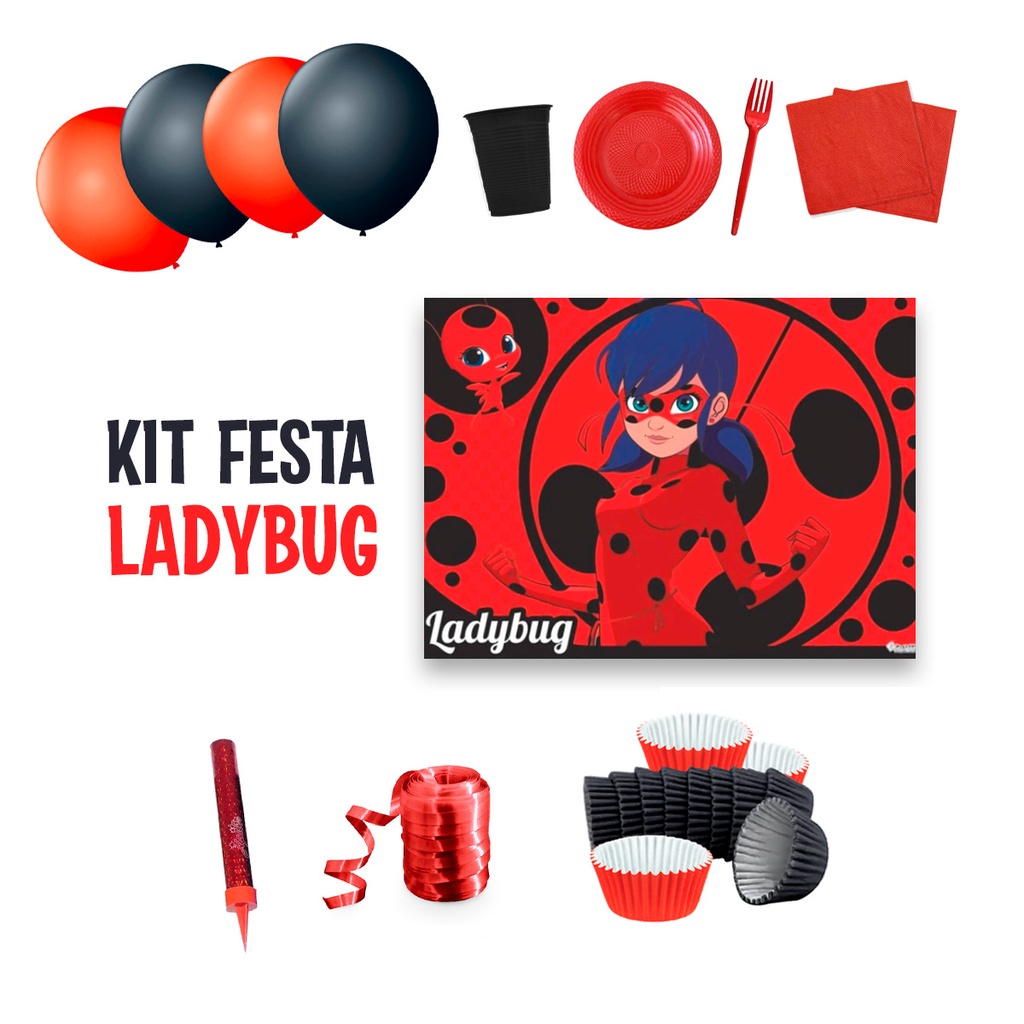 Kit Decorativo Miraculous Ladybug - Alegra Festa - Artigos para Festas