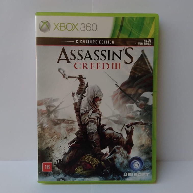 Game Jogo Xbox 360 Assassins Creed lll Signature Edition Físico Brasileiro  Microsoft