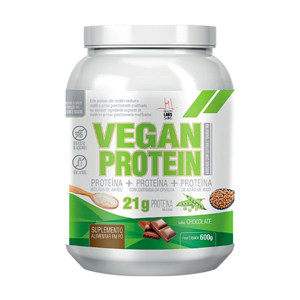 Whey Protein Vegano Sabor Baunilha Health Labs 600gr Shopee Brasil