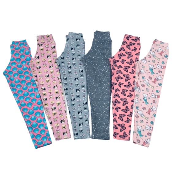 Kit com 4 calca legging infantil cotton atacado criança juvenil calças  leggings legue leg estampada lisa moda infantil calca menina calca juvenil  - START HAPPY - Calça Legging - Magazine Luiza