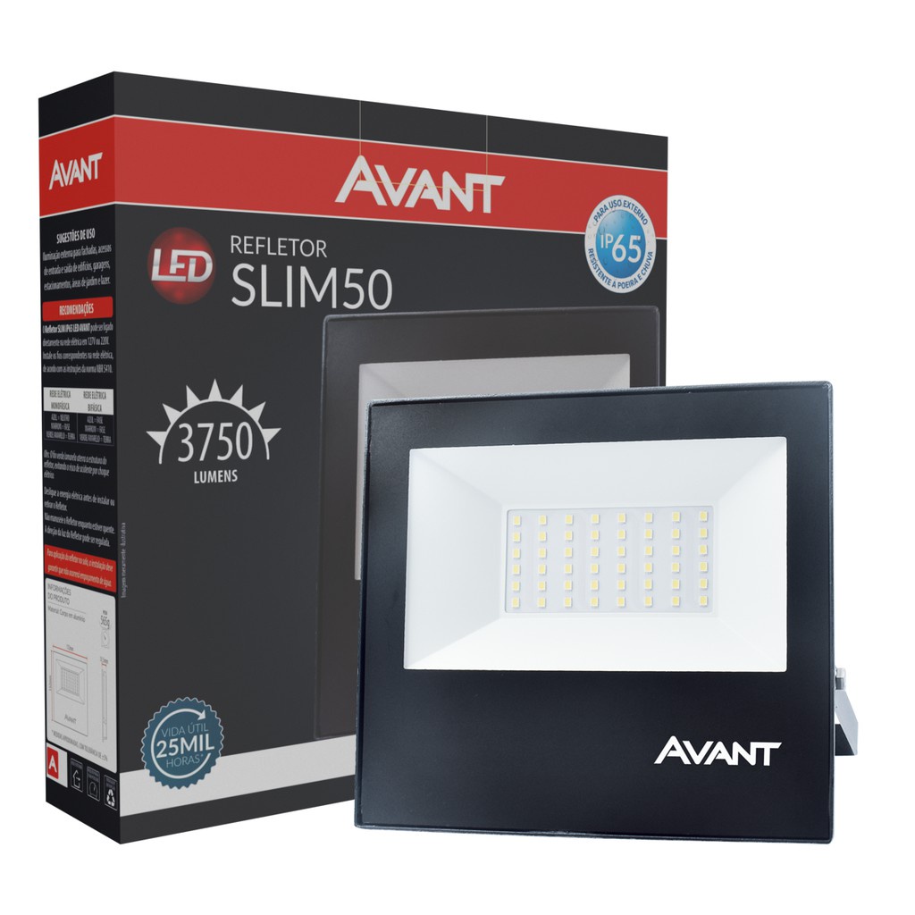 Refletor Led Bivolt 50W 6500K Avant