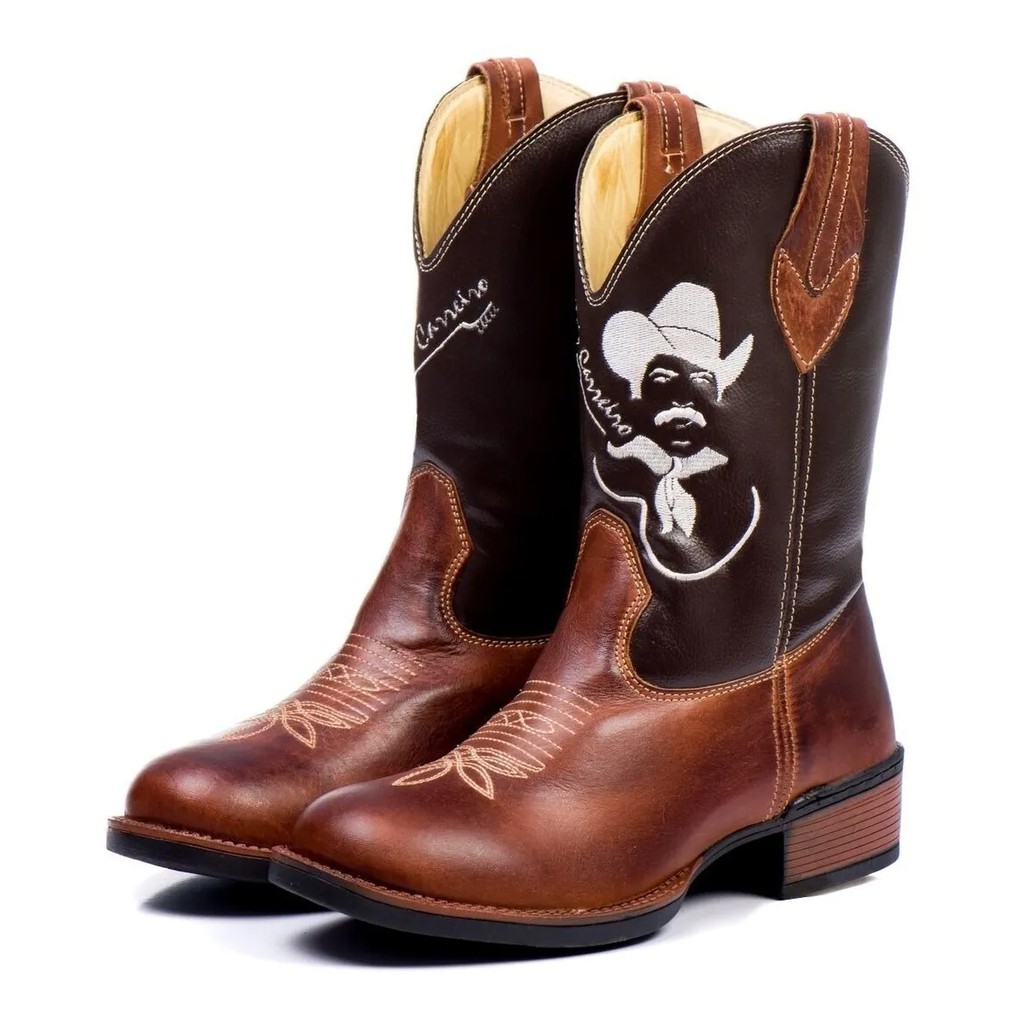 Bota texana sale masculina bico redondo