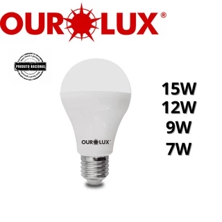 Lâmpada Led 30w 20w 15w 9w 6w 4.7w Bulbo Base E27 Bivolt 6500K Branco Frio 1Ano de Garantia OUROLUX