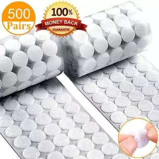 500 Pares De Fitas Circulares Autoadesivas-Adesivos Mágicos Em Formato De Pontos-Design De Gancho E Laço , Sem Rastros ,