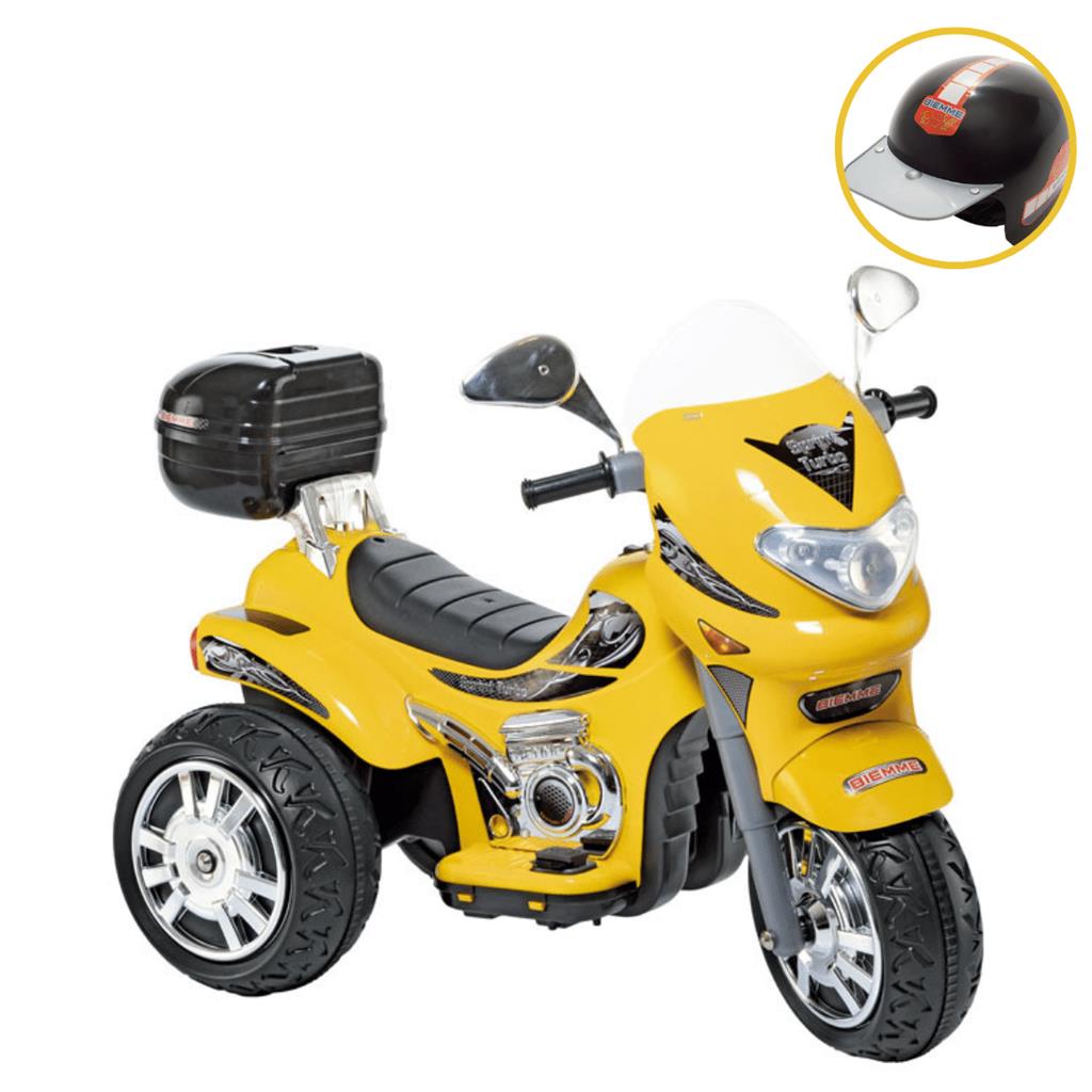 Moto Elétrica Infantil Sprint Turbo Amarelo 12V Biemme - Maçã