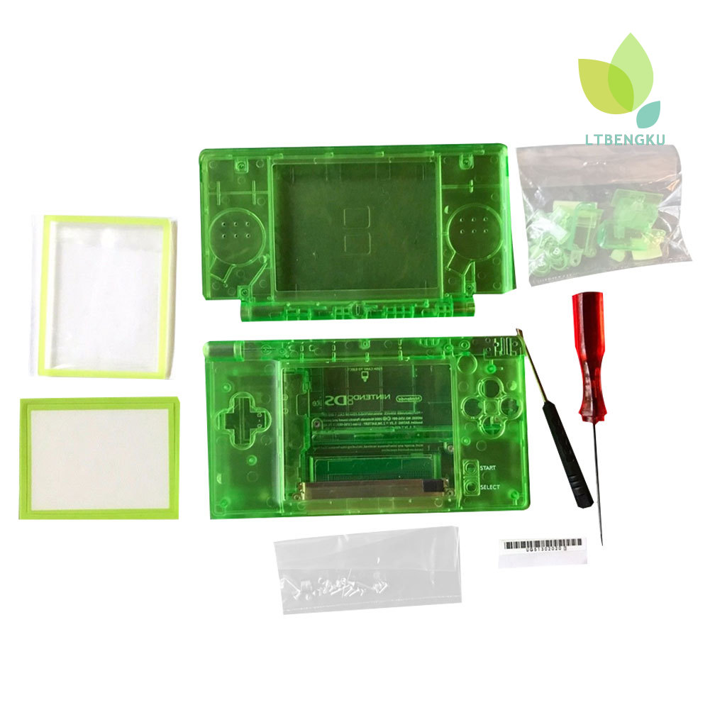 < Jogo Componentes > Clear Green Substituição Completa Habitação Lente Da Tela Shell Para Nintendo Ds Lite