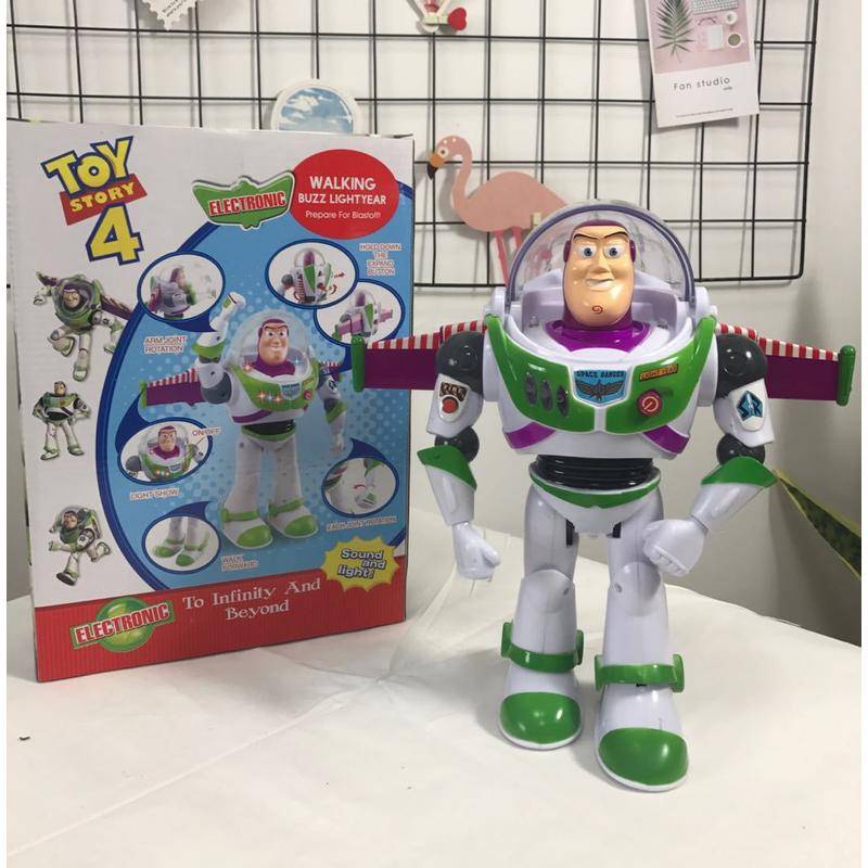 Disney Toy Story 4 Juguete Woody Buzz Lightyear Música/Luz Com Asas Boneca De Ação Figura De Brinquedos Para Crianças Presente De Aniversário