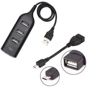 Mobilador Celular Hub 4 Portas Usb + Otg Micro Usb V8 Gamer Teclado Mouse Fio De 1 Metro em Oferta na Shopee